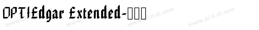 OPTIEdgar Extended字体转换